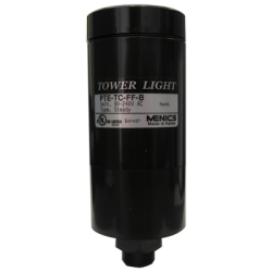 MENICS signal light accessory, PTE direct mounting base unit, Flash, 90-240 VAC, Terminal connection, Black
