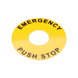 Legend Plate 22/25mm E-STOP  D60 x d25mm (For MC2-ESR-B)