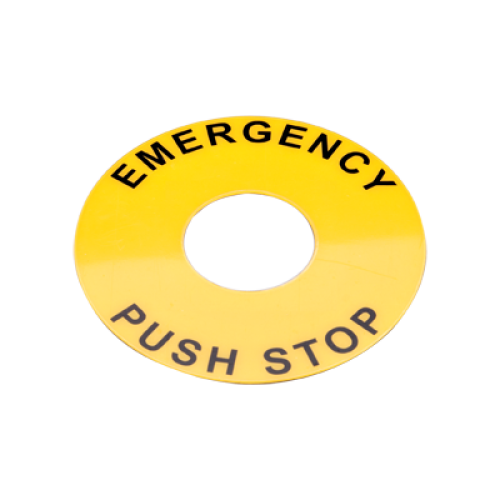 Legend Plate 22/25mm E-STOP  D60 x d25mm (For MC2-ESR-B)