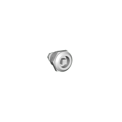 Latch, Square w/ Skeleton Key (Chrome), 1.33H x 1.10W x 1.10D, Ind.Standard: IS17