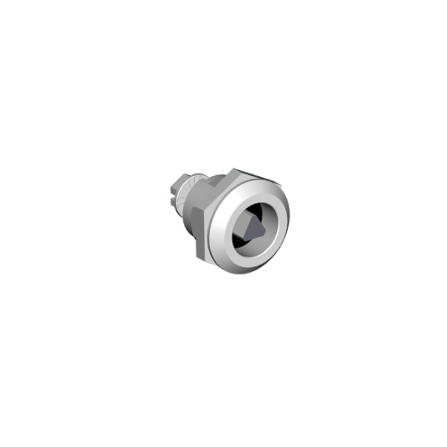 Latch, Triangular w/ Skeleton Key (Chrome) , 1.33H x 1.10W x 1.10D, Ind.Standard: IS17