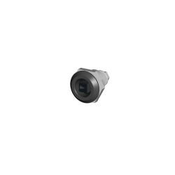 LATCH, 1/4-TURN w/ 8mm SQ INSERT (BLACK), 1.33H x 1.10W x 1.10D, Ind.Standard: IS17