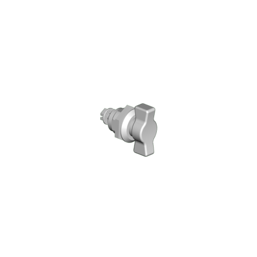 Quarter Turn Wing Knob Non-Locking (Chrome), 2.00H x 2.00W x 1.25D, Ind.Standard: IS17