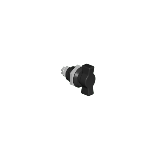 Quarter Turn Wing Knob Non-Locking (Black), 2.00H x 2.00W x 1.25D, Ind.Standard: IS17