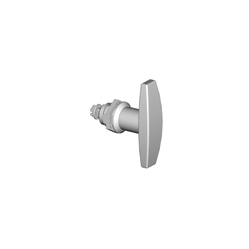Non-Locking T Handle (Chrome), 4.00H x 4.00W x 2.00D, Ind.Standard: IS17
