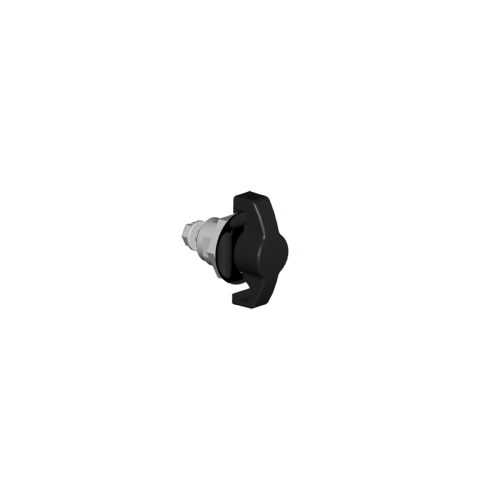 Padlocking Wingknob Door Latch (Black), 1.33H x 1.10W x 1.10D, Ind.Standard: IS17